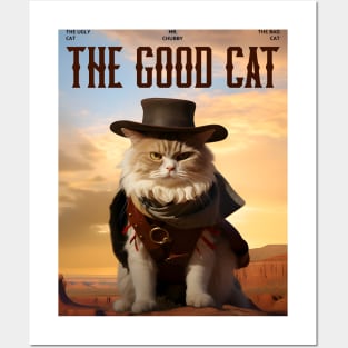 Funny Cowboy Cat Movie Parody Posters and Art